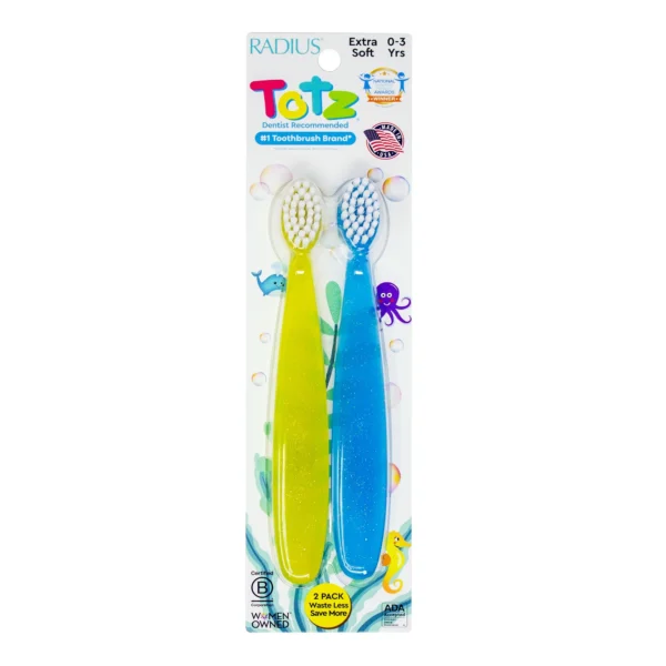 RADIUS Kids Toothbrush, Child Extra Soft, 1 YR+, Totz Toothbrush, Value Pack, 2 CT - Image 9