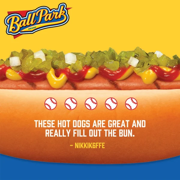 Ball Park Bun Length Beef Hot Dogs, 15 oz, 8 Count - Image 7