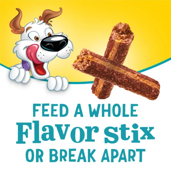 Purina Beggin' Sticks & Flavor Stix Dog Treats with Bacon & Peanut Butter Tender Chews, 6 oz Pouch - Image 3