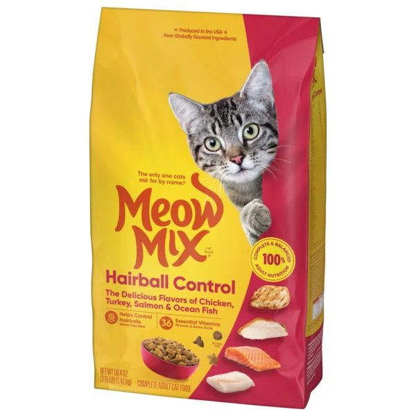 Meow Mix Hairball Control Dry Cat Food, 3.15 Pound Bag - Image 3