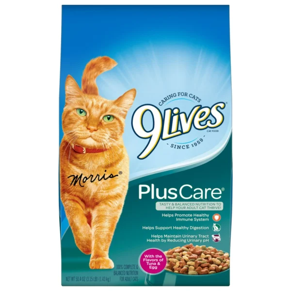 9Lives Plus Care Dry Cat Food, 3.15 lb. Bag