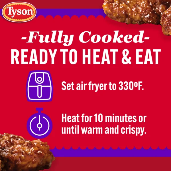 Tyson Any'tizers Sweet BBQ Boneless Chicken Bites, 24 oz (Frozen) - Image 6