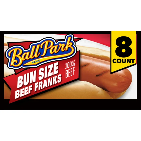 Ball Park Bun Length Beef Hot Dogs, 15 oz, 8 Count