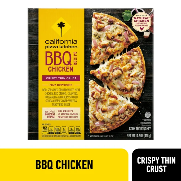 California Pizza Kitchen BBQ Chicken Thin Crust Pizza, Barbeque Sauce, 14.7 oz (Frozen)