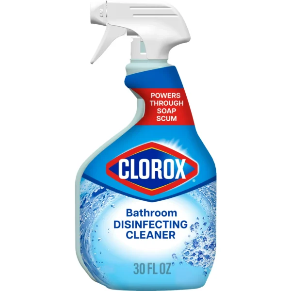 Clorox Bathroom Disinfecting Cleaner and Shower Cleaning Supplies Spray, Original, 30 fl oz