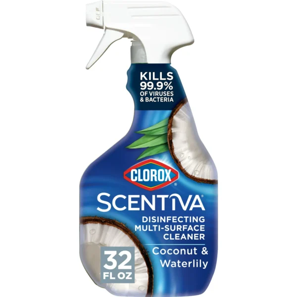 Clorox Scentiva Multi Surface Cleaner, Spray Bottle, Coconut & Waterlily, 32 fl oz