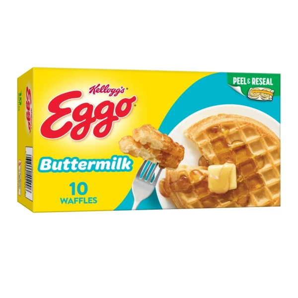 Eggo Buttermilk Waffles, Frozen Breakfast, 12.3 oz 10 Count