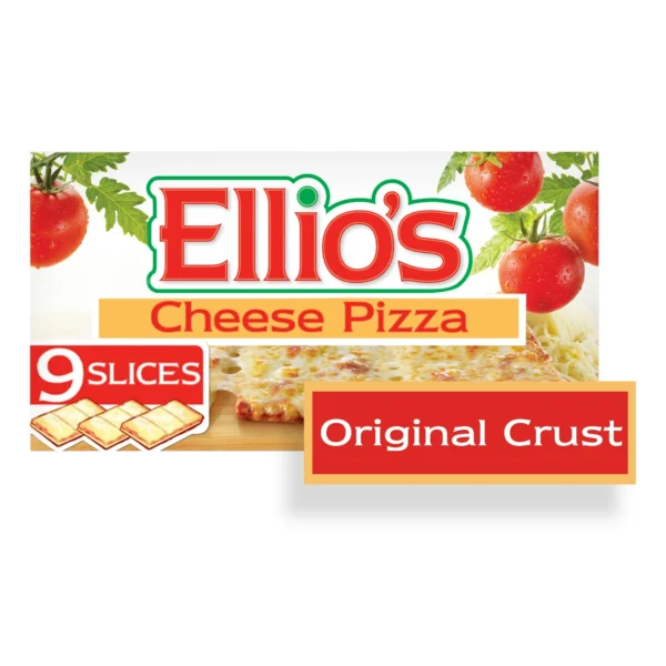 Ellio's Original Crust Cheese Pizza, 100% Real Cheese, 18.3oz, 9 Count, Frozen