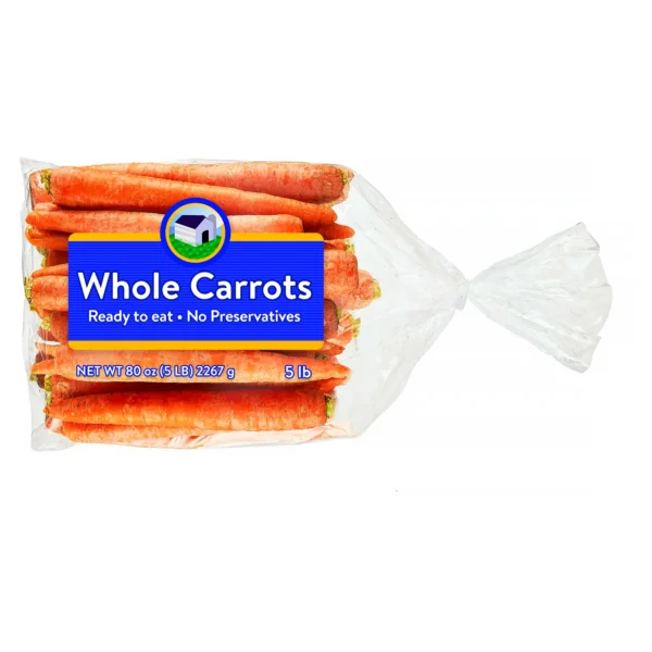 Fresh Whole Carrots, 5 lb Bag