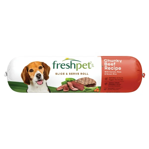 Freshpet Select Beef and Vegetable Recipe Fresh Dog Food Healthy and Natural 1.5lb Roll