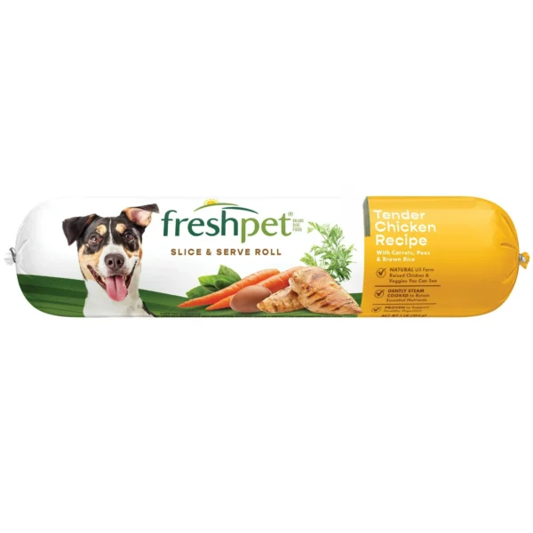 Freshpet Select Healthy & Natural Dog Food, Fresh Chicken Roll, 1lb