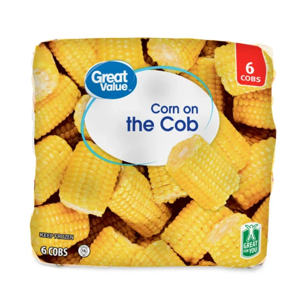 Great Value Frozen Corn on the Cob, Microwaveable, 6 Ct