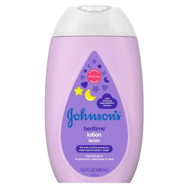 Johnson's Moisturizing Bedtime Body Lotion for Baby and Toddler, Paraben Free, Hypoallergenic, 13.6 FL OZ (400 mL)