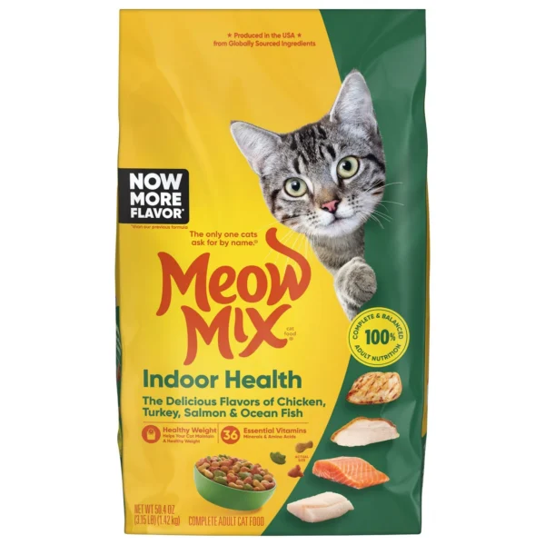 Meow Mix Indoor Health Dry Cat Food, 3.15 Pound Bag