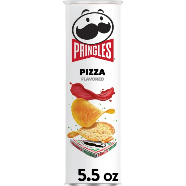 Pringles Pizza Potato Crisps Chips, Lunch Snacks, 5.5 oz Canister