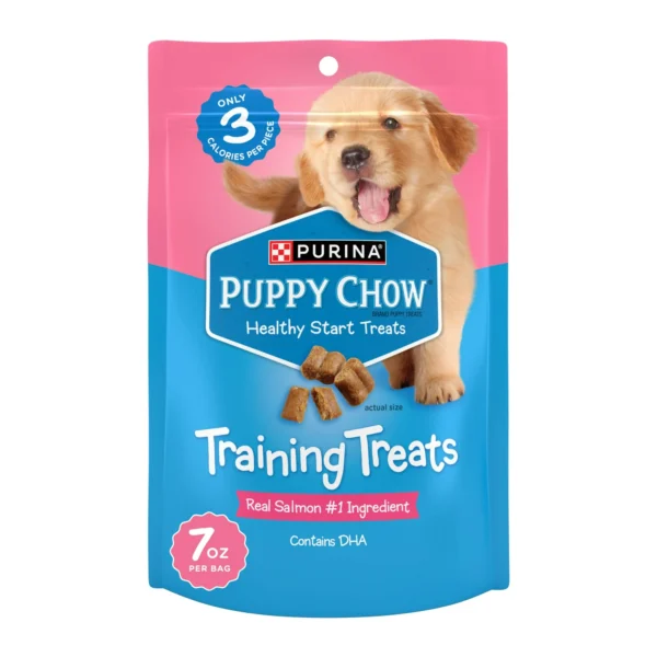 Purina Puppy Chow Dog Training Treats, Healthy Start with Real Salmon, 7 oz Pouch