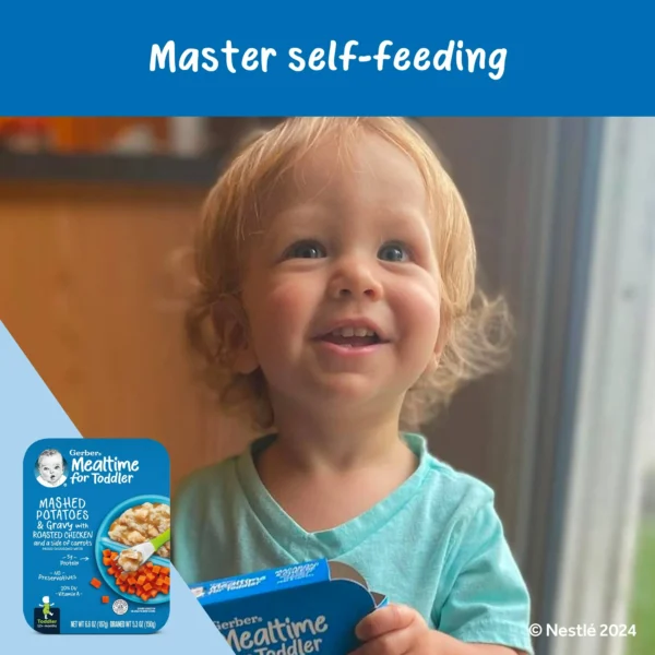 Gerber Mealtime for Toddler, Mashed Potatoes & Gravy with Roasted Chicken & Carrots, 6.6 oz - Image 6