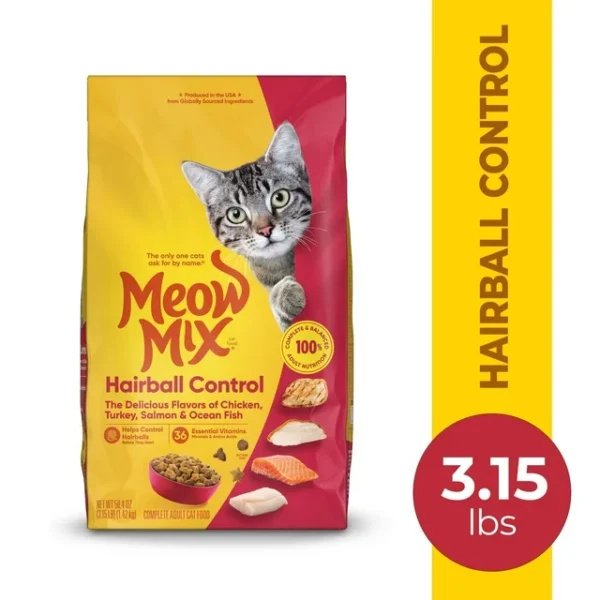 Meow Mix Hairball Control Dry Cat Food, 3.15 Pound Bag - Image 9