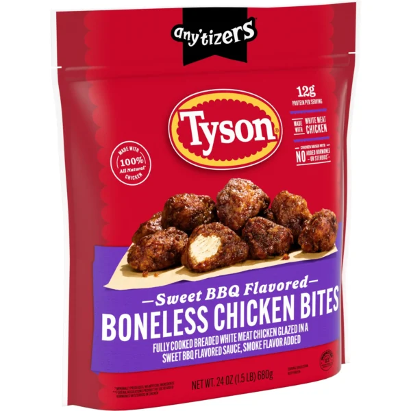 Tyson Any'tizers Sweet BBQ Boneless Chicken Bites, 24 oz (Frozen) - Image 2