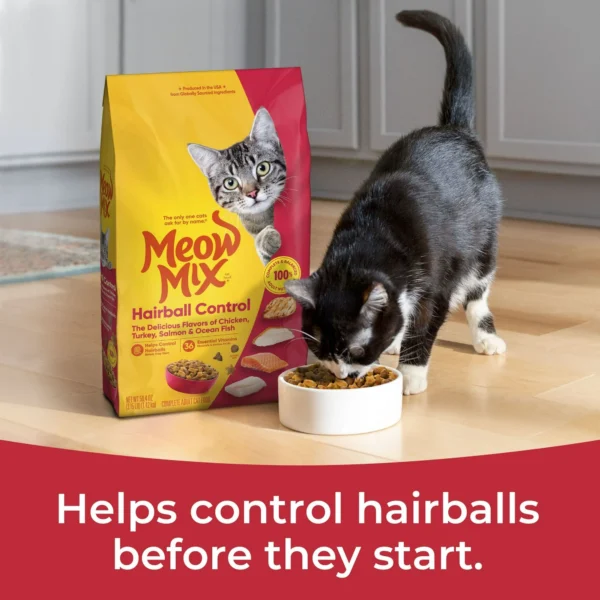 Meow Mix Hairball Control Dry Cat Food, 3.15 Pound Bag - Image 7