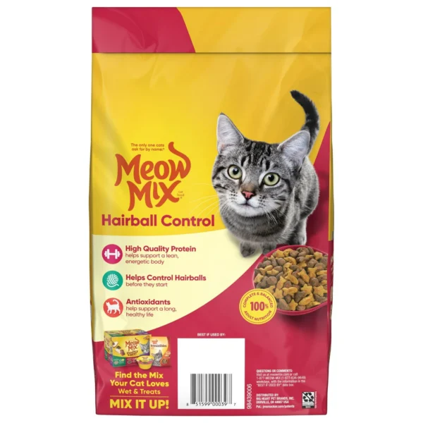 Meow Mix Hairball Control Dry Cat Food, 3.15 Pound Bag - Image 5