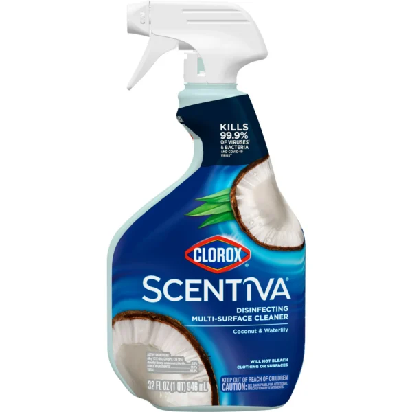 Clorox Scentiva Multi Surface Cleaner, Spray Bottle, Coconut & Waterlily, 32 fl oz - Image 8