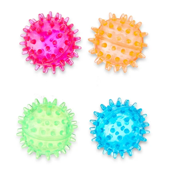 Vibrant Life Fetch Buddy Spiky Ball Fetch Dog Toys, 4-Pack Small, Color May Vary, Chew Level 2 - Image 10