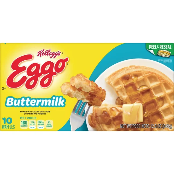 Eggo Buttermilk Waffles, Frozen Breakfast, 12.3 oz 10 Count - Image 4