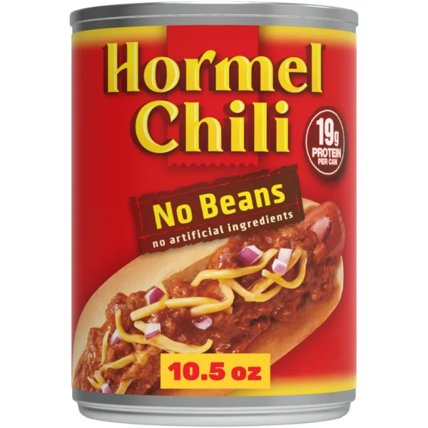 HORMEL Chili, Beef and Pork, No Beans, No Artificial Ingredients, Shelf-Stable, 10.5 oz Steel Can - Image 6