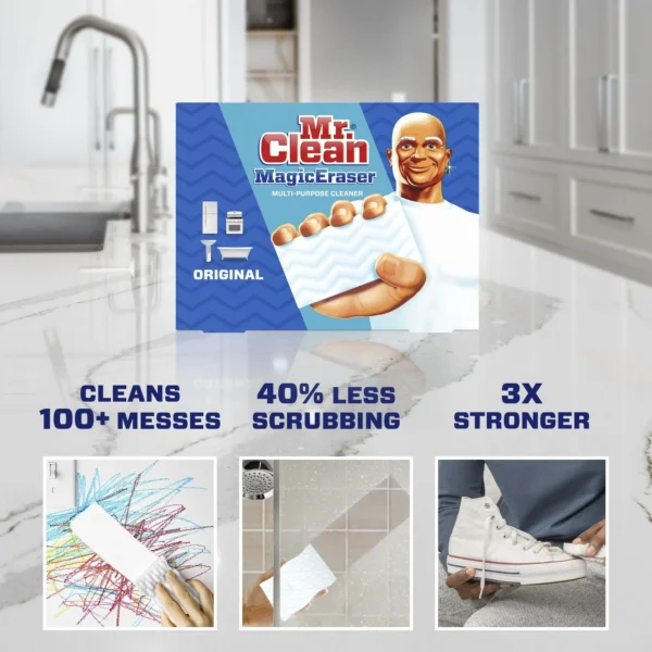 Mr. Clean Original Magic Eraser All-Purpose Foam Cleaning Pads with Durafoam, 3 Ct - Image 7