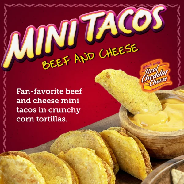 Jose Ole Beef & Cheese Mini Tacos, Frozen Mexican Food, 16.2 oz, 25 Count - Image 10