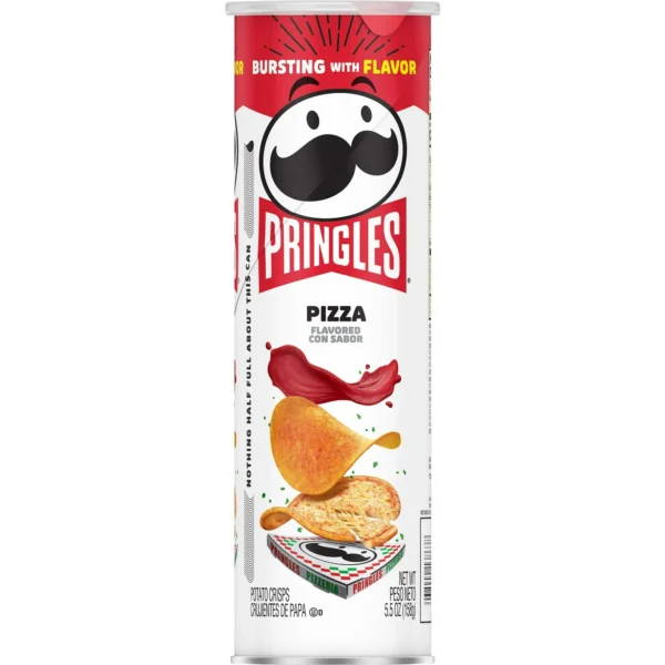 Pringles Pizza Potato Crisps Chips, Lunch Snacks, 5.5 oz Canister - Image 6