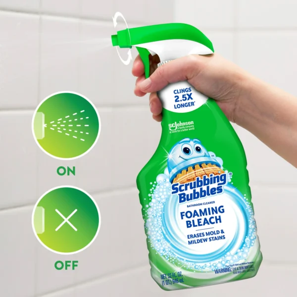 Scrubbing Bubbles Foaming Bleach Bathroom Cleaner, Trigger Bottle Fresh Scent,32 oz, 1 count - Image 7