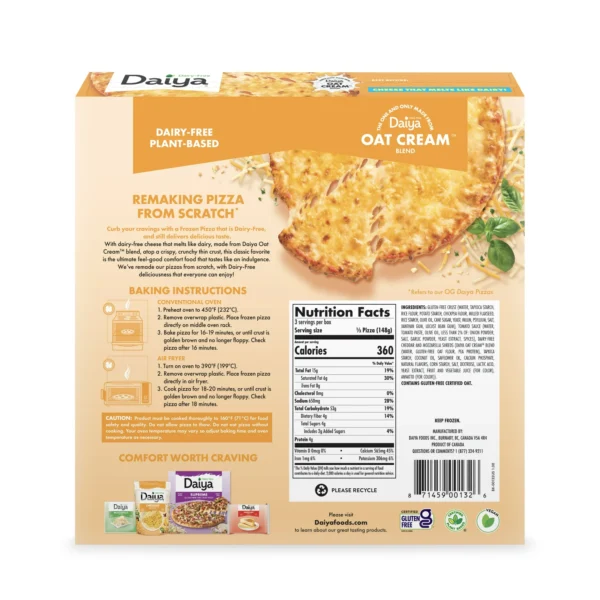 Daiya Dairy Free Gluten Free Cheese Pizza, Vegan, 15.7 oz (Frozen) - Image 6