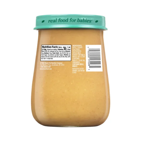 Beech-Nut Naturals Superblends Stage 3 Baby Food, Apple Yogurt Cinnamon & Oat, 4 oz Jar - Image 4