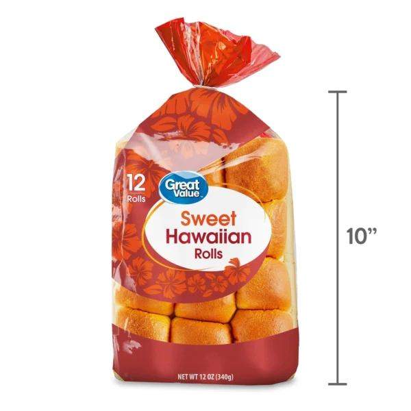 Great Value Sweet Hawaiian Rolls, 12 oz, 12 Count - Image 2